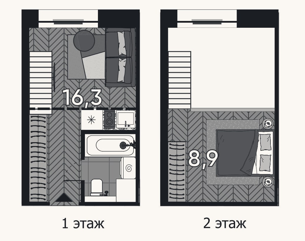 Планировка: Студия, 22,8 м²