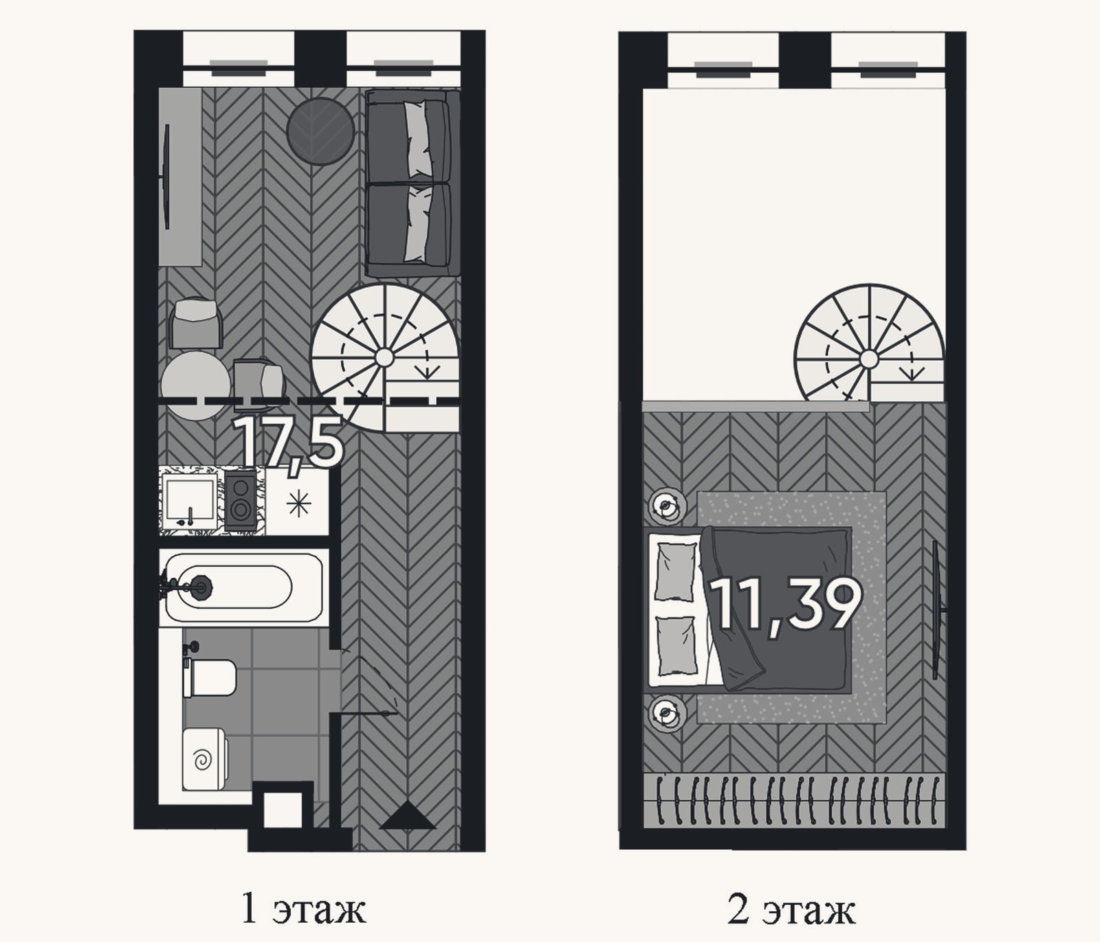 Планировка: Студия, 24,5 м²