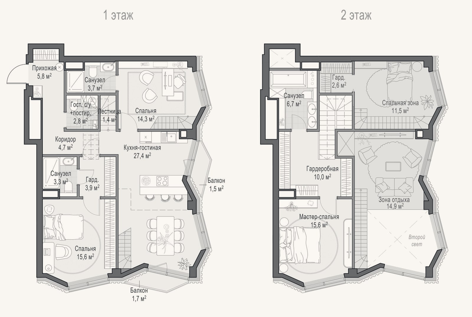 Планировка: 4+ к, 116,6 м²