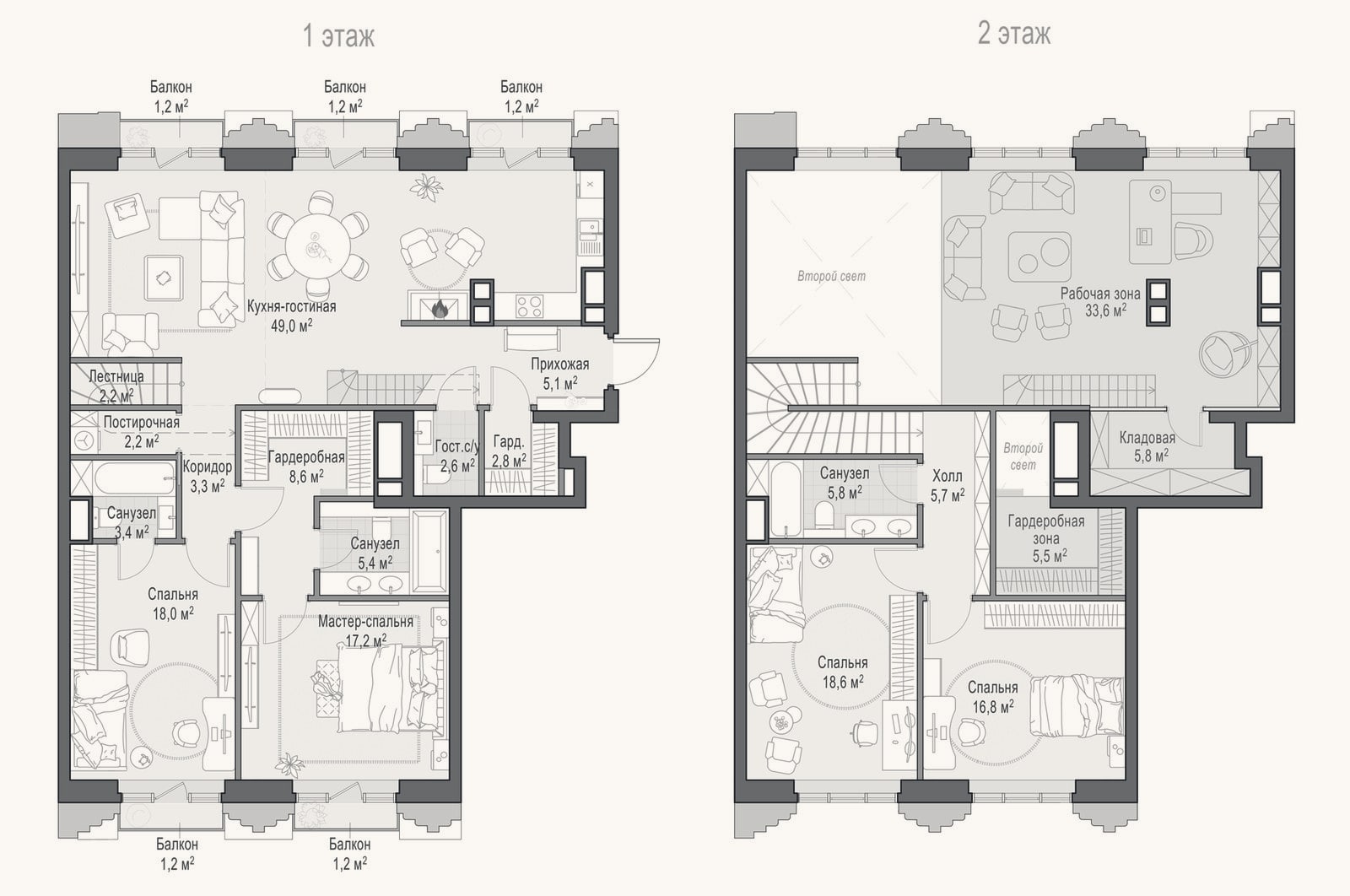 Планировка: 4+ к, 167,2 м²