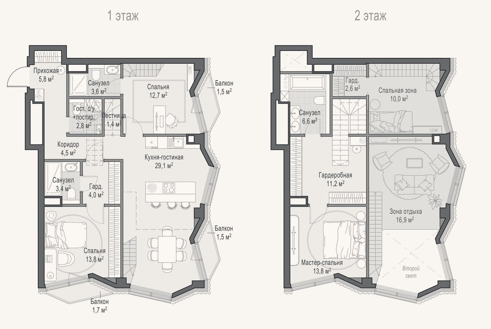 Планировка: 4+ к, 111,1 м²