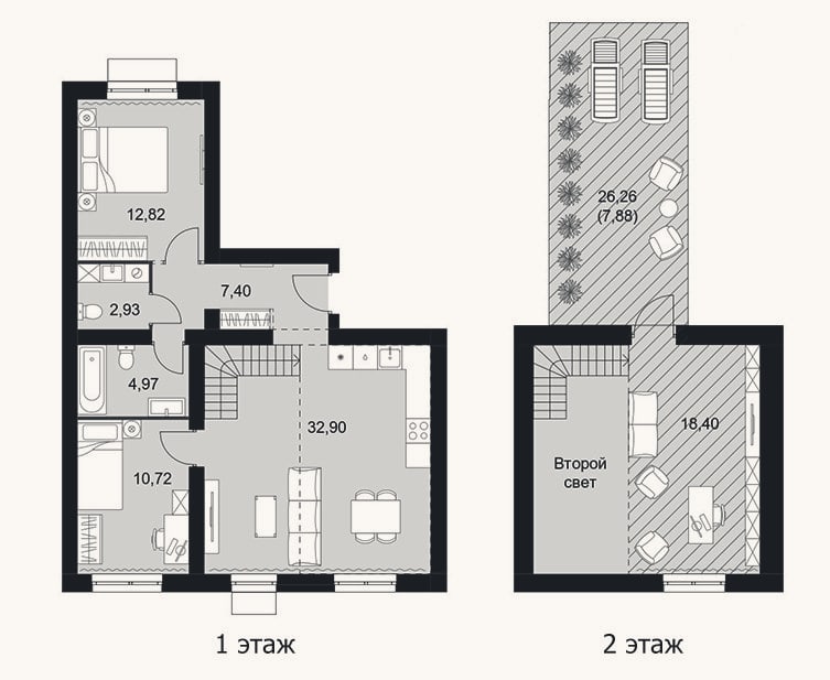 Планировка: 4+ к, 90,1 м²