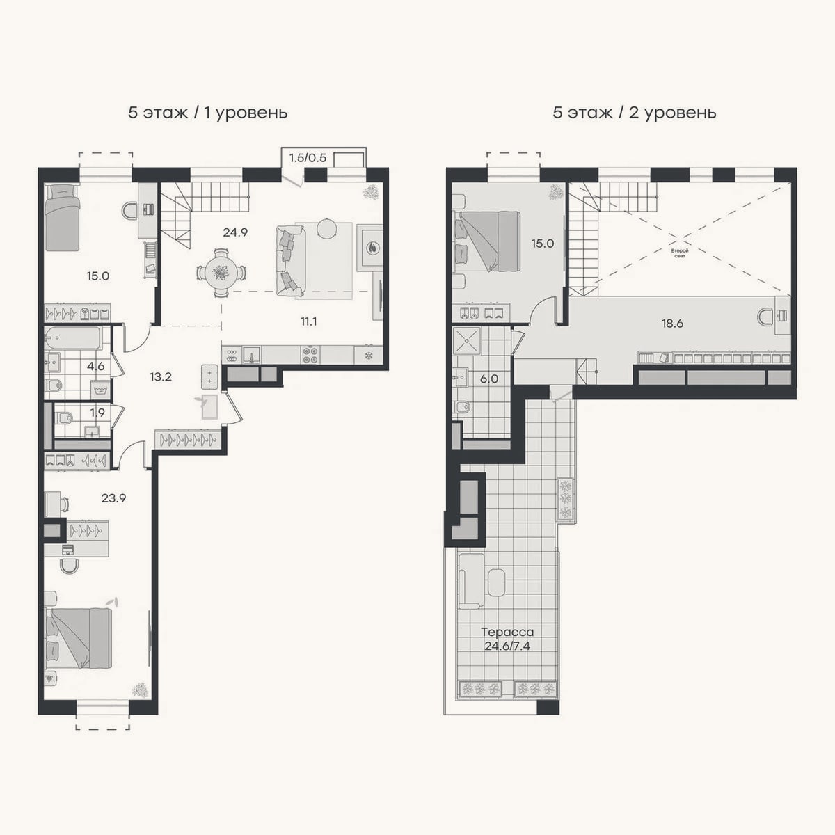 Планировка: 4+ к, 135,2 м²