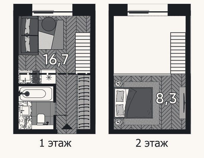 Планировка: Студия, 23,4 м²