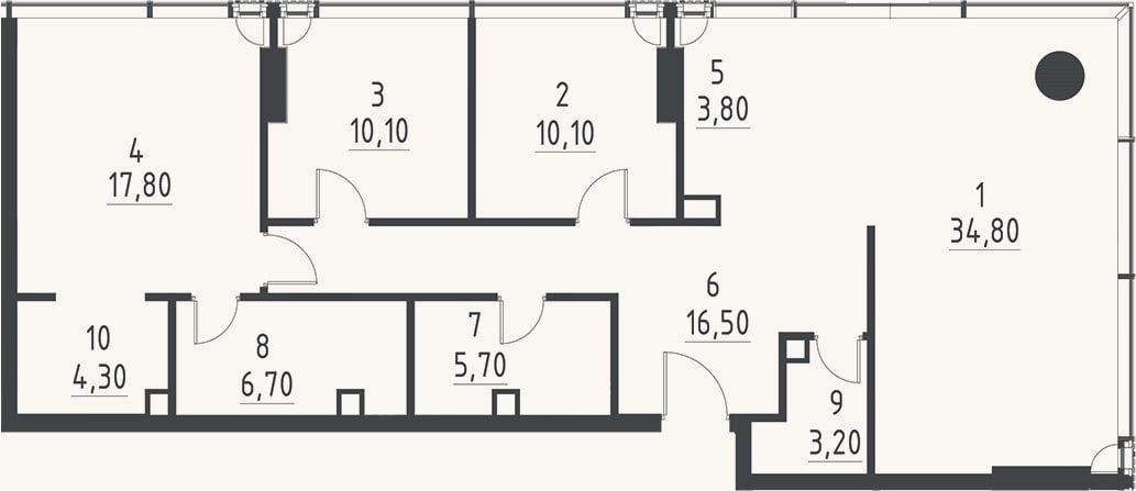 Планировка: 4+ к, 113 м²