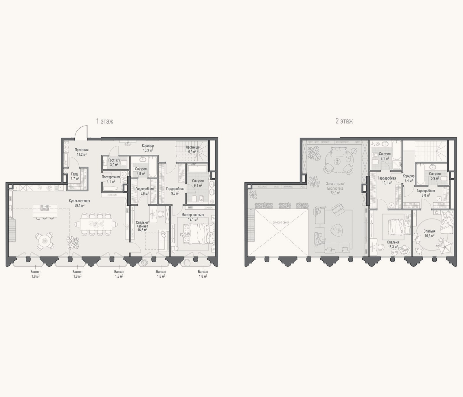 Планировка: 4+ к, 245,6 м²