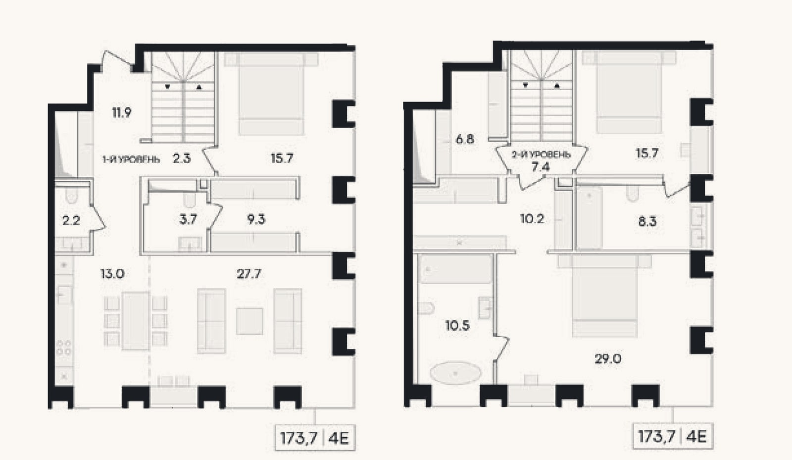 Планировка: 3-к, 90,9 м²