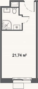 Планировка: Студия, 21,7 м²