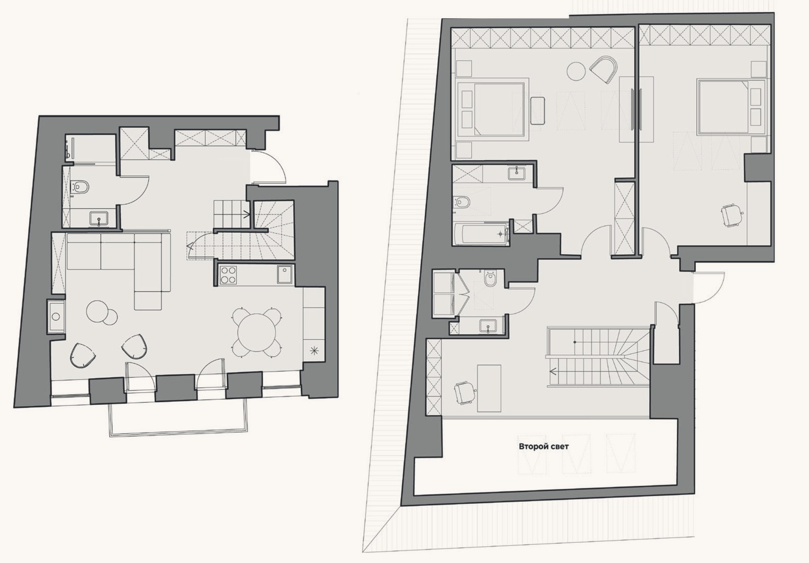 Планировка: 3-к, 136,6 м²