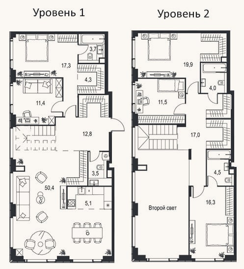 Планировка: 4+ к, 183 м²