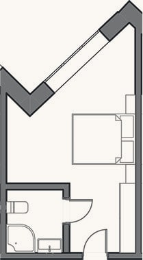Планировка: Студия, 18 м²
