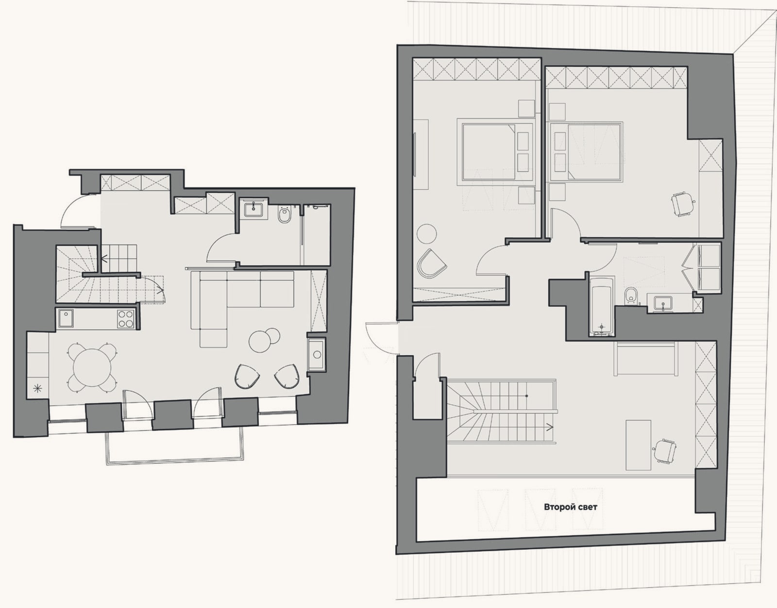 Планировка: 3-к, 135,7 м²