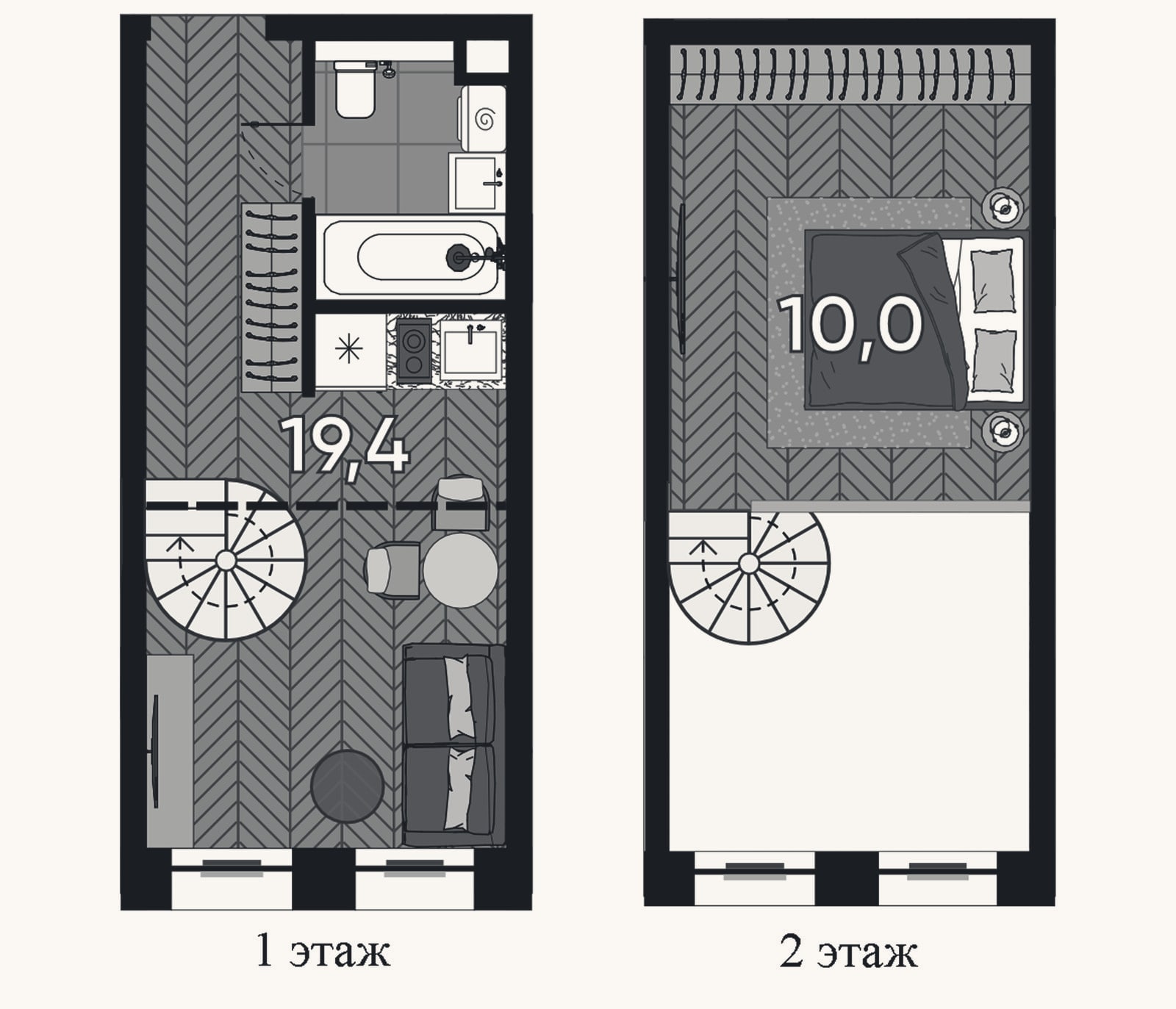 Планировка: Студия, 27,2 м²