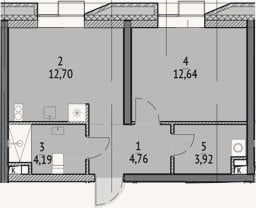 Планировка: 1-к, 38,2 м²