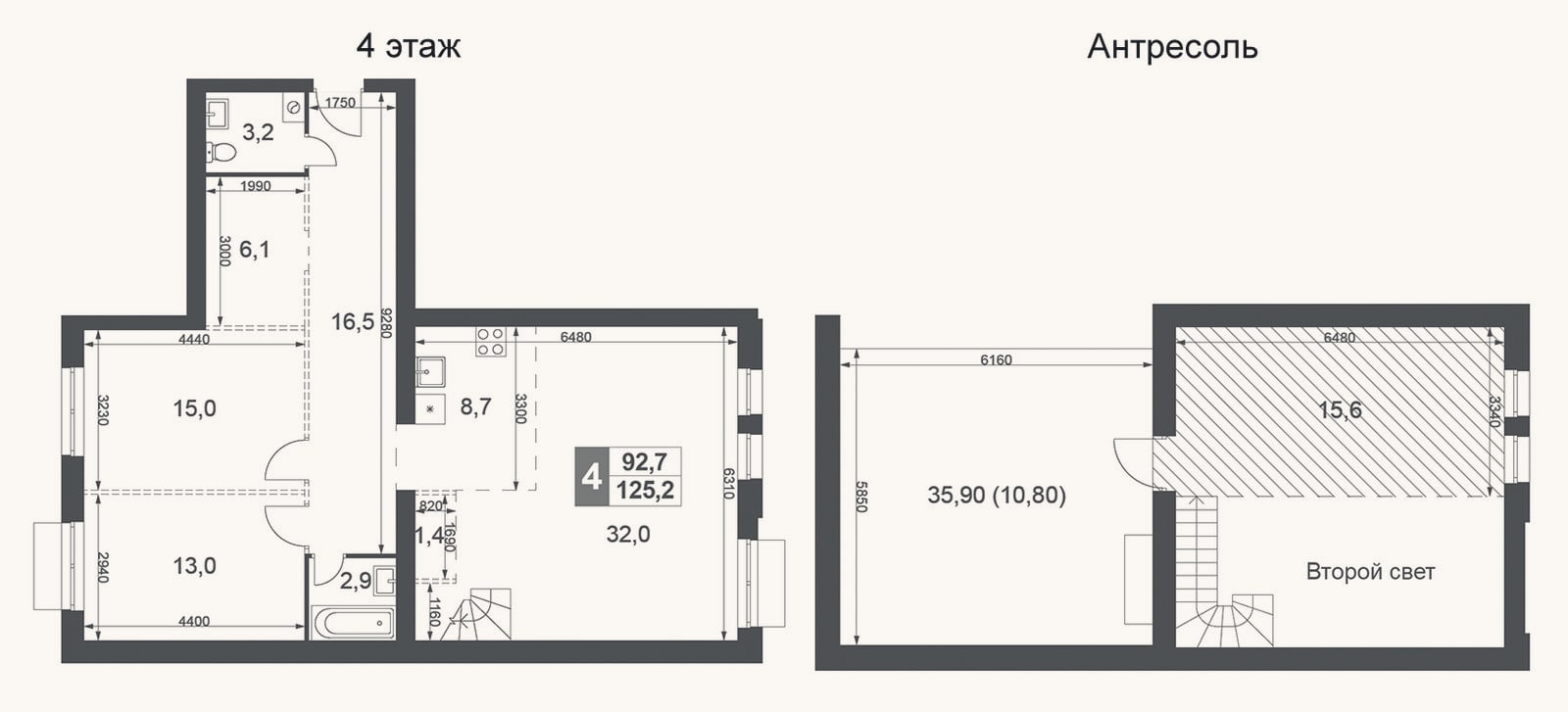 Планировка: 4+ к, 114,4 м²