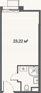 Планировка: Студия, 23,2 м²
