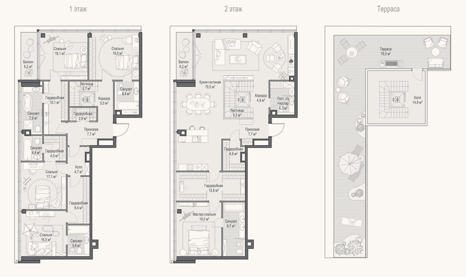 Планировка: 4+ к, 295 м²