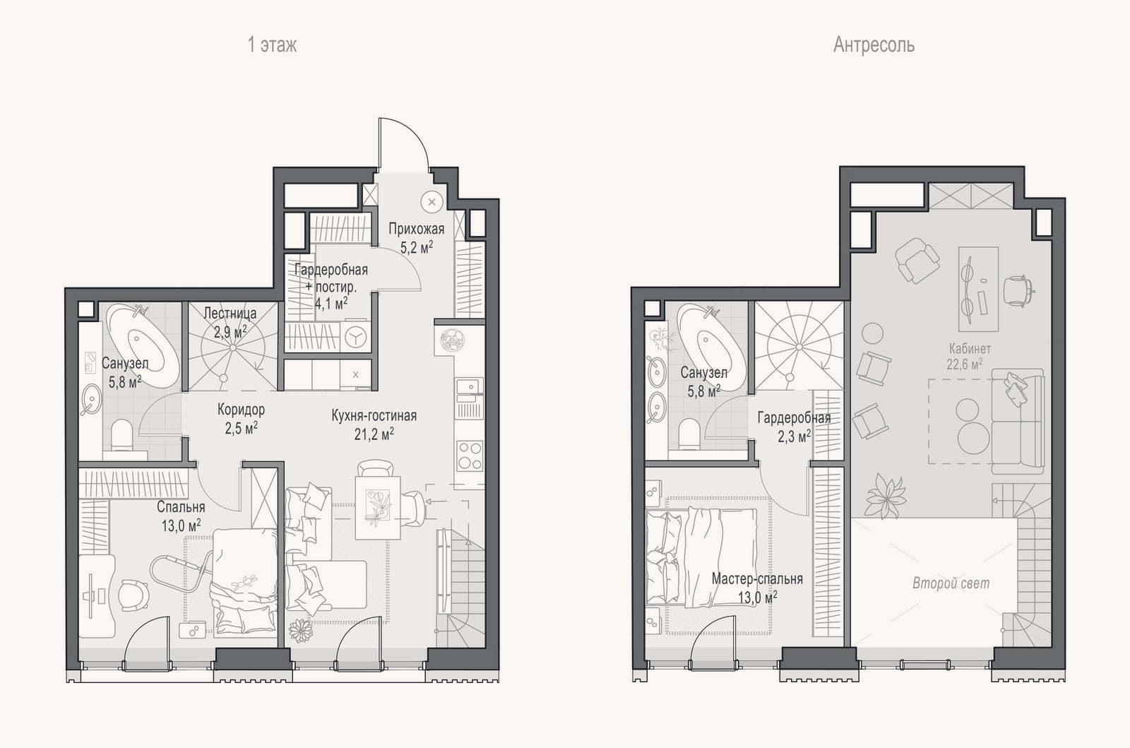 Планировка: 3-к, 78,2 м²