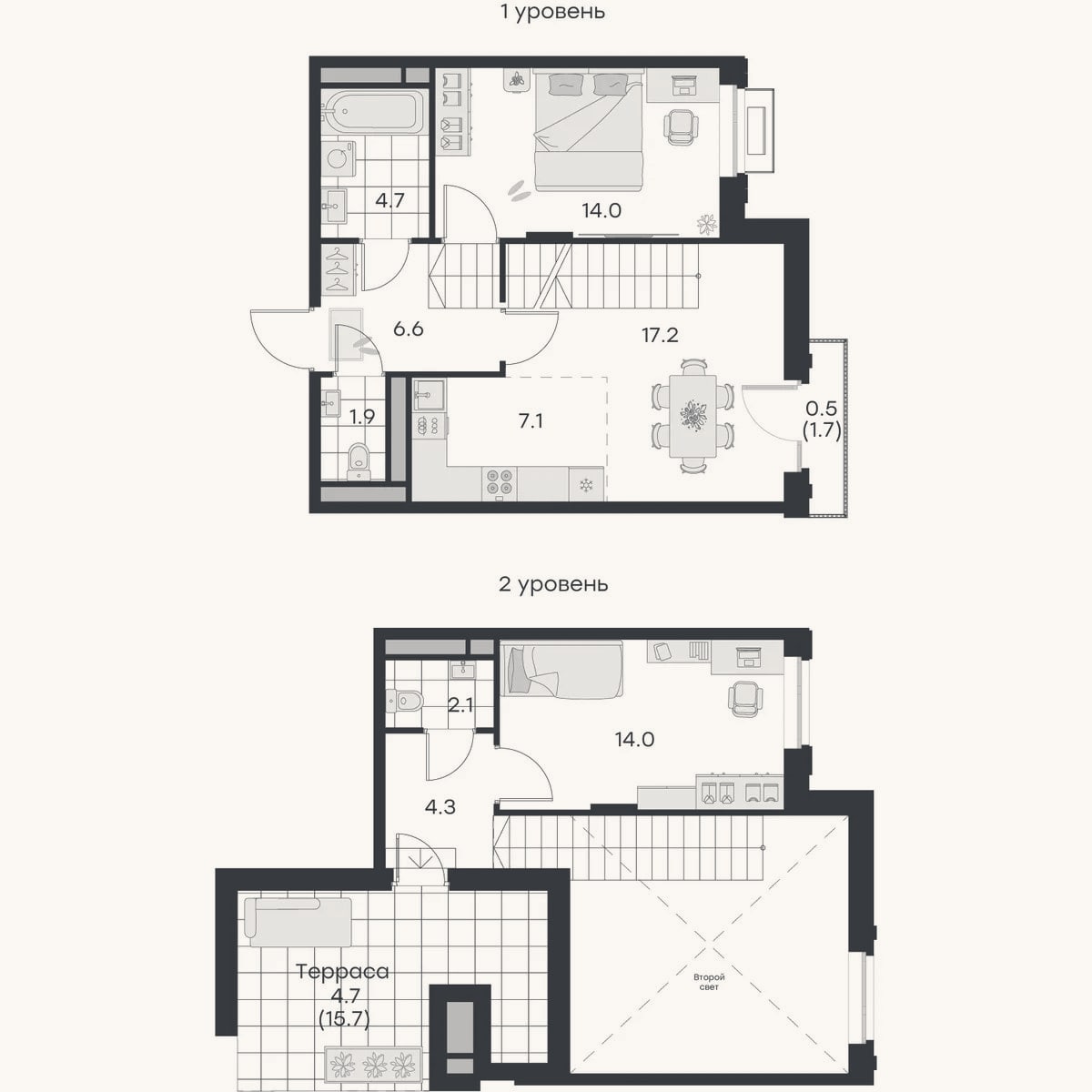 Планировка: 3-к, 71,9 м²