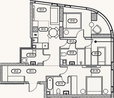 Планировка: 4+ к, 82,9 м²