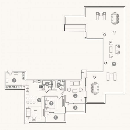 Планировка: 3-к, 96 м²