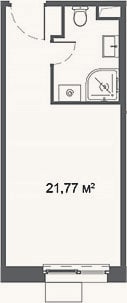 Планировка: Студия, 21,8 м²
