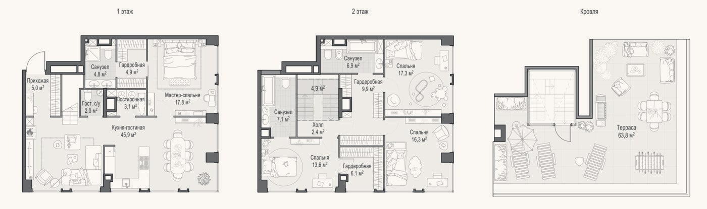 Планировка: 4+ к, 149,2 м²