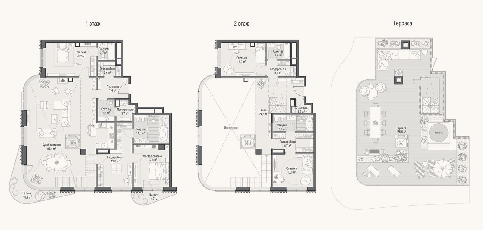 Планировка: 4+ к, 278,3 м²
