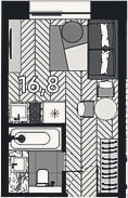 Планировка: Студия, 16,8 м²
