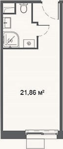 Планировка: Студия, 21,9 м²