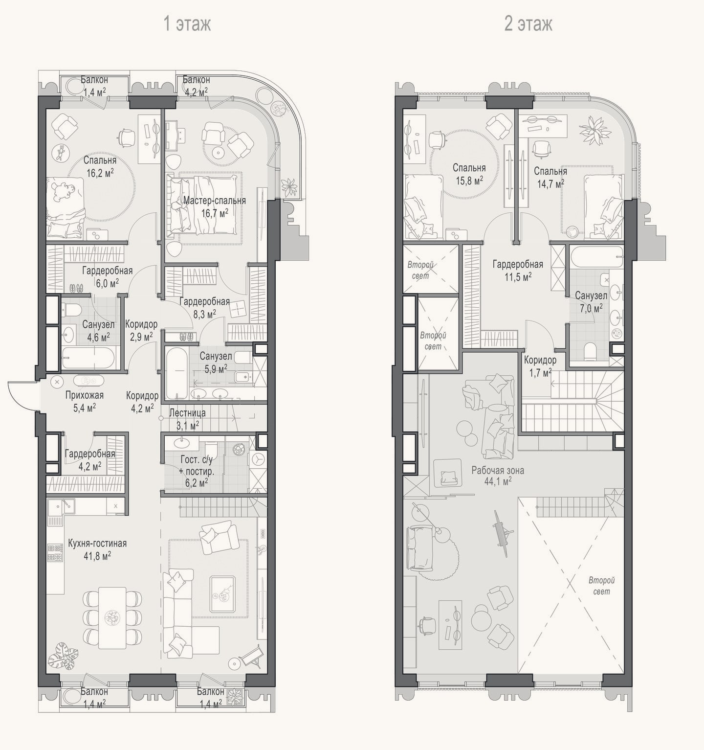 Планировка: 4+ к, 175 м²
