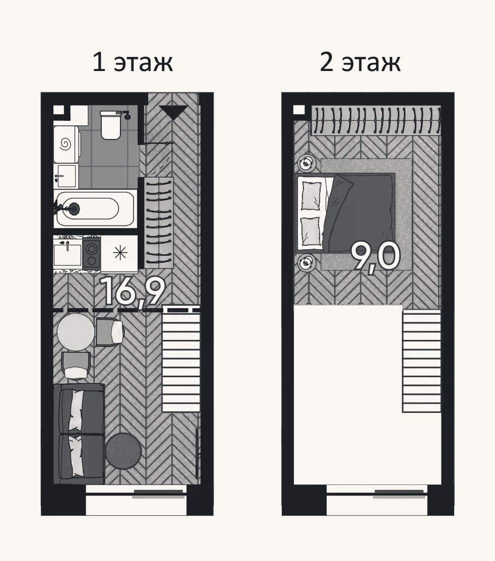 Планировка: Студия, 23,7 м²
