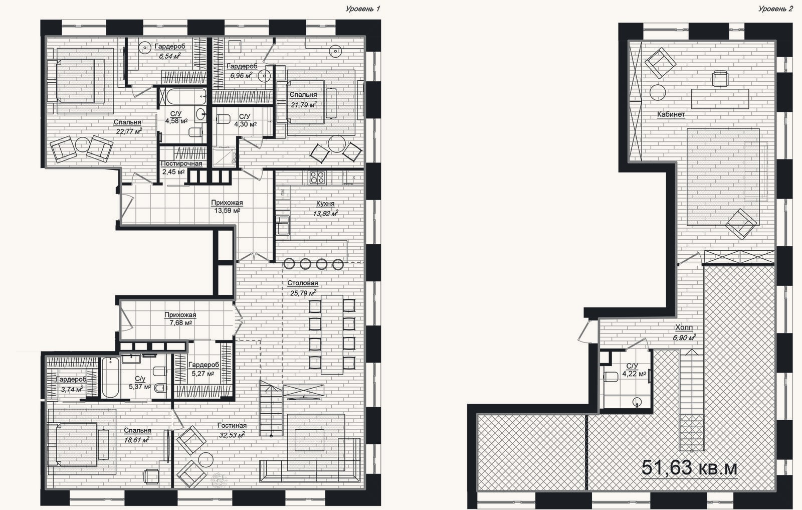 Планировка: 4+ к, 237,4 м²