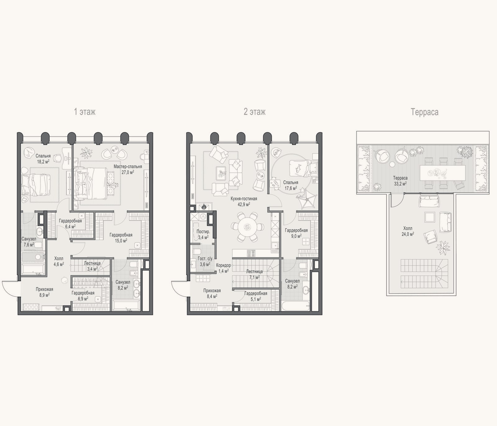 Планировка: 4+ к, 210,7 м²