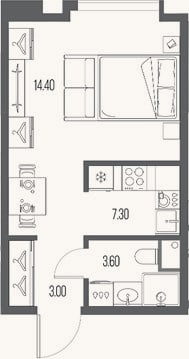 Планировка: Студия, 28,3 м²