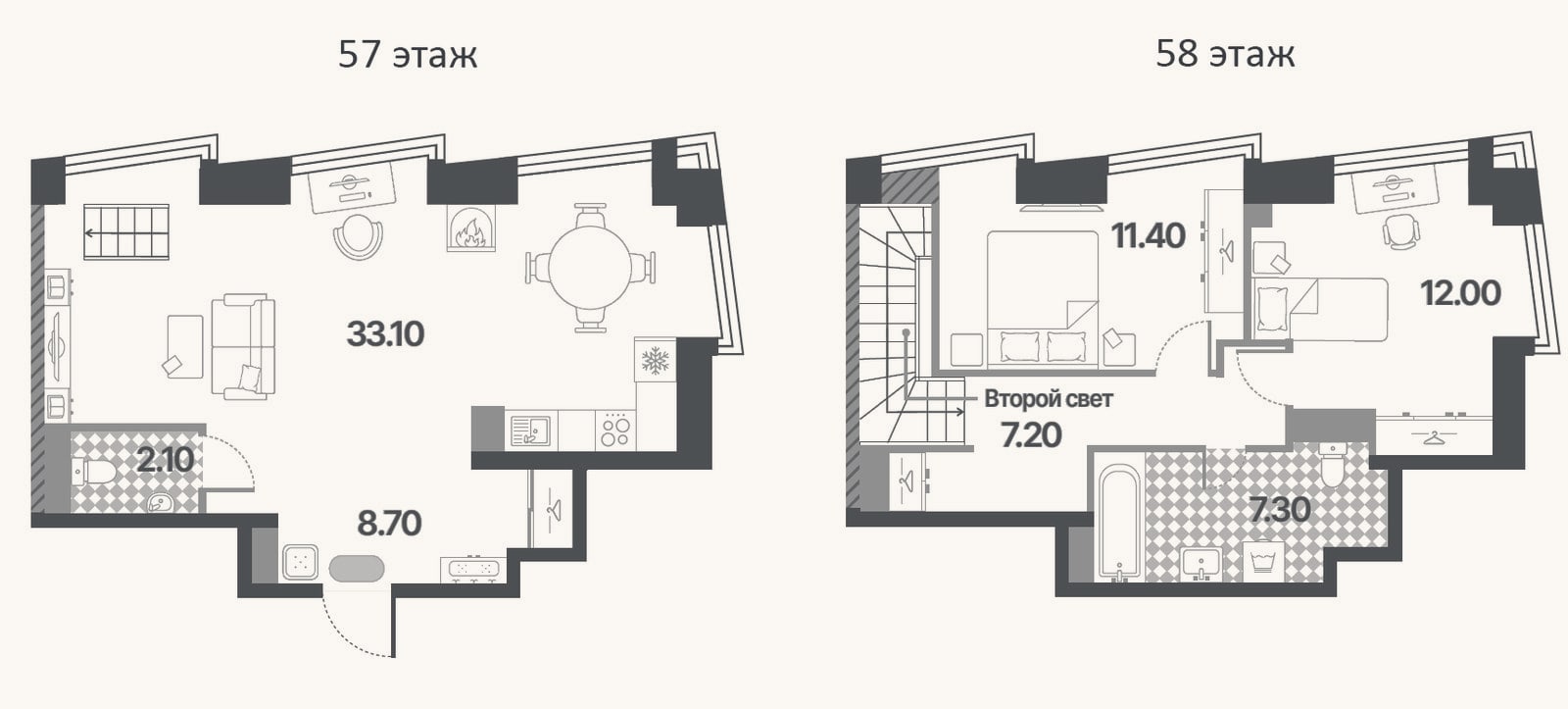 Планировка: 3-к, 81,8 м²