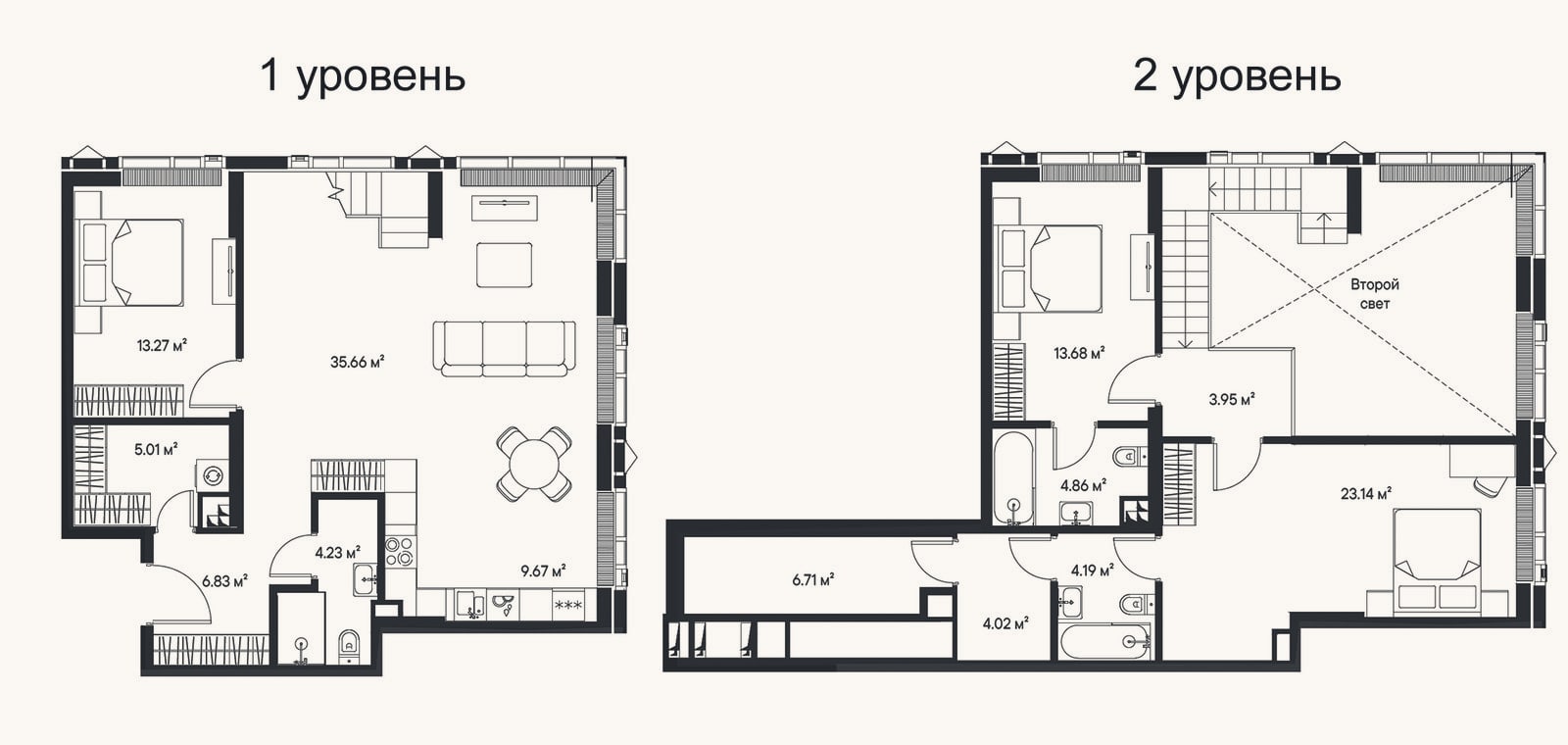 Планировка: 4+ к, 135,3 м²