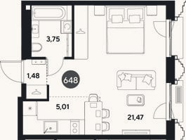 Планировка: Студия, 31,7 м²