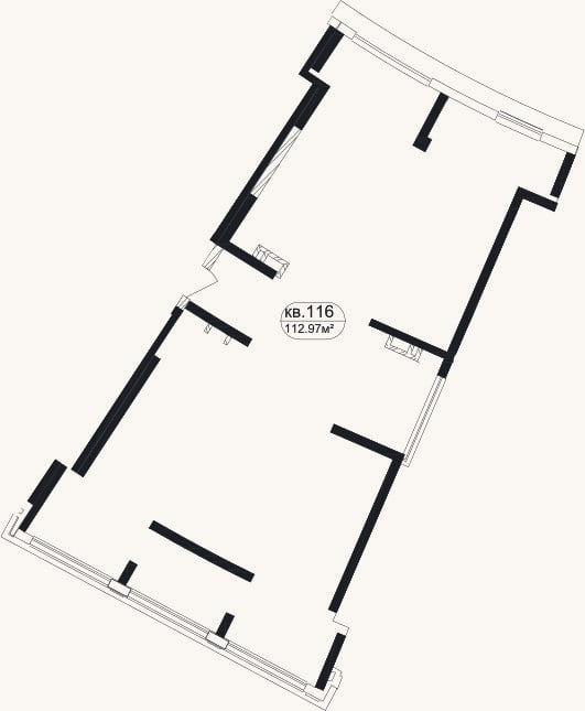 Планировка: Своб. план., 107 м²
