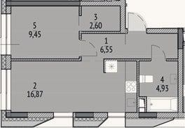 Планировка: 2-к, 40,4 м²