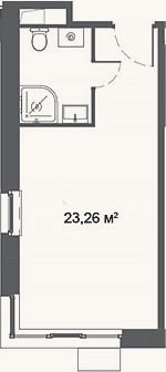 Планировка: Студия, 23,3 м²