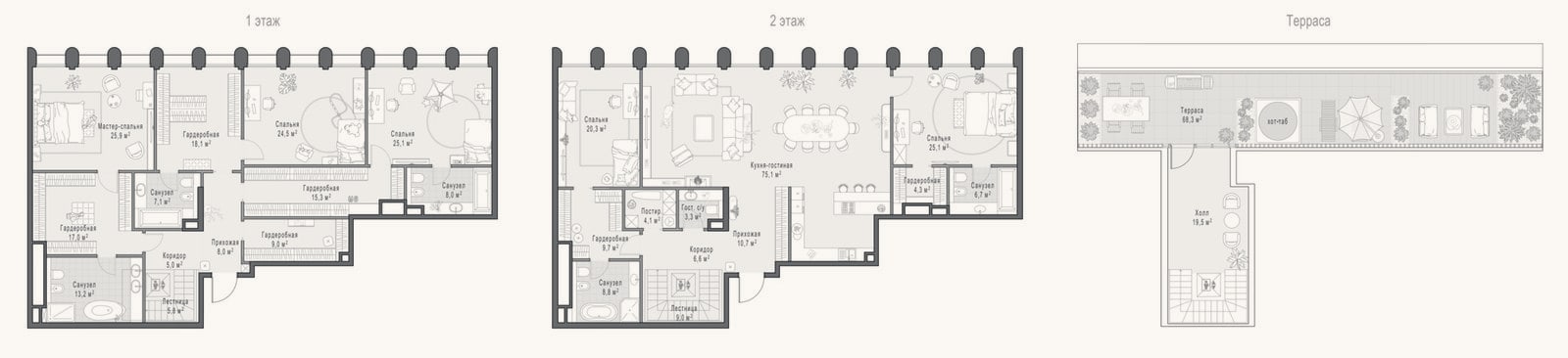 Планировка: 4+ к, 361,2 м²