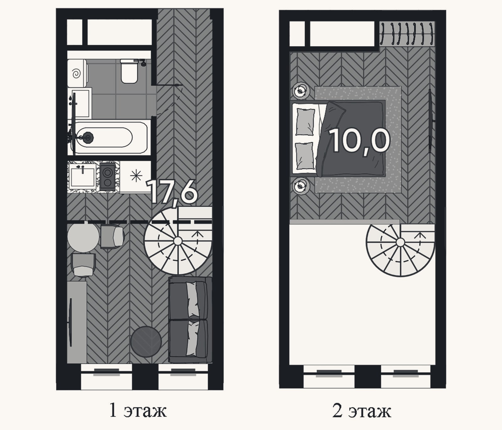 Планировка: Студия, 24,6 м²