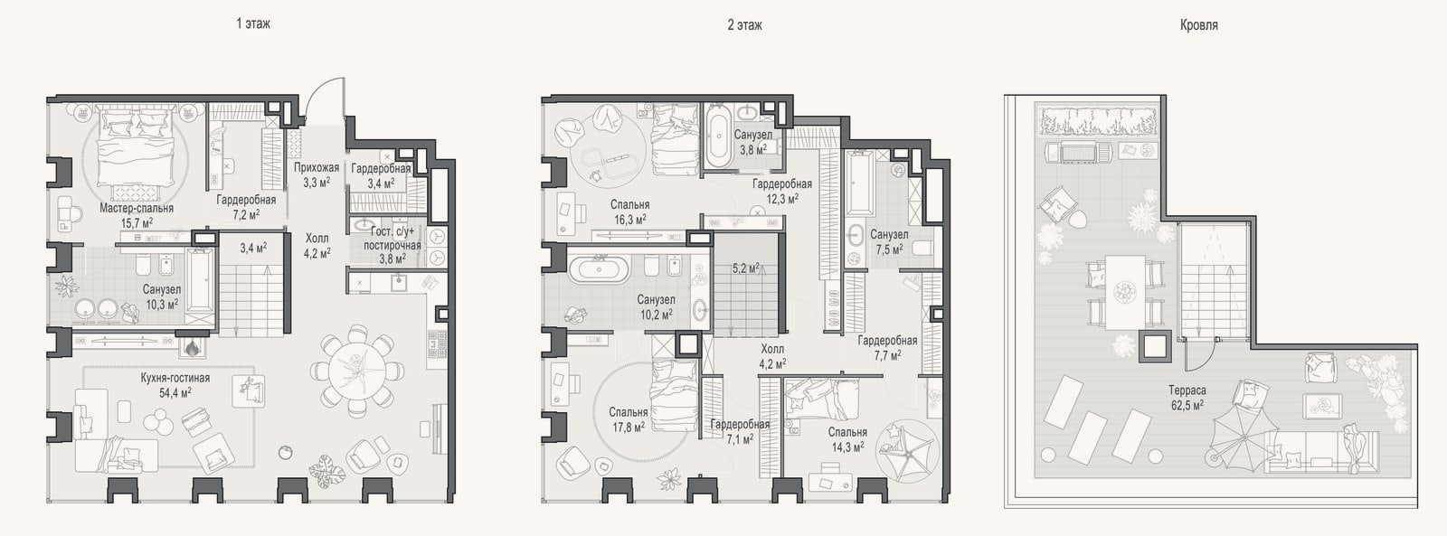 Планировка: 4+ к, 193,6 м²