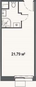 Планировка: Студия, 21,8 м²
