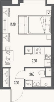 Планировка: Студия, 28,3 м²