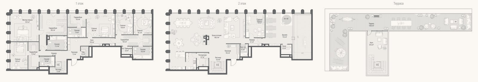Планировка: 4+ к, 527,8 м²