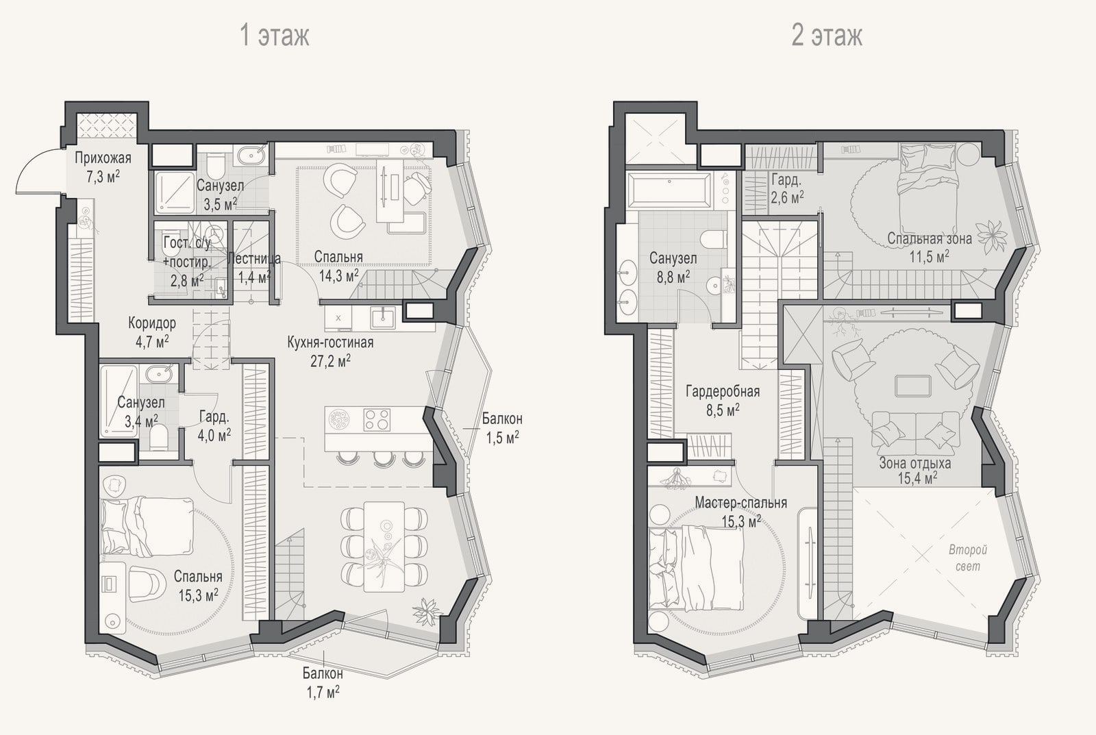 Планировка: 4+ к, 114,5 м²