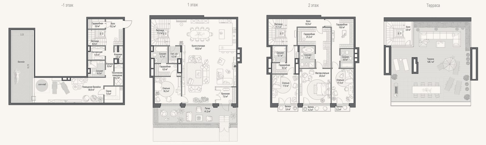 Планировка: 4+ к, 436,4 м²