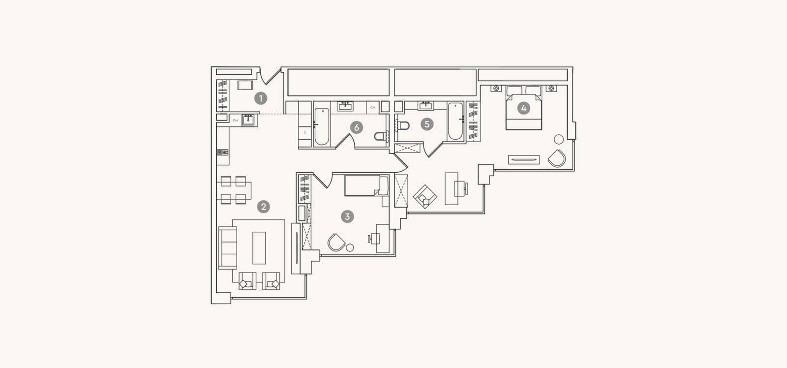 Планировка: 3-к, 102,9 м²